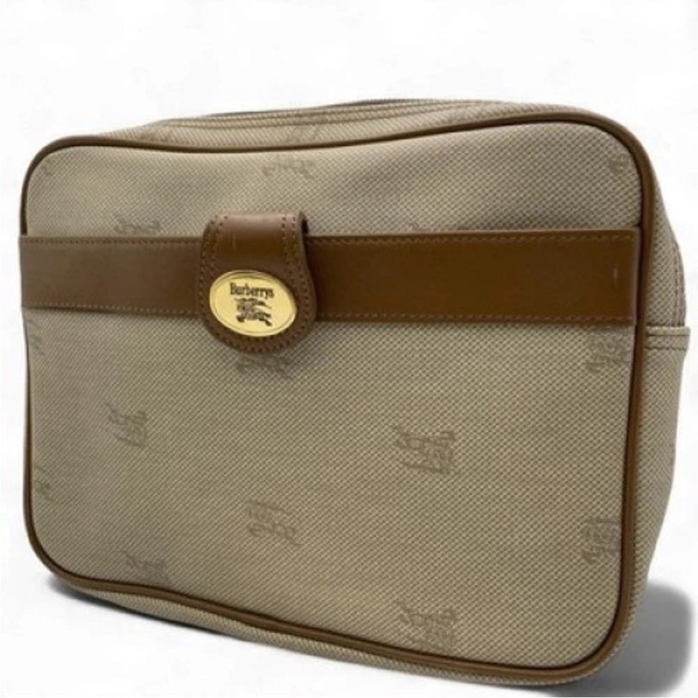 Burberry Beige and Brown Toiletry Bag - Picture 1 of 12